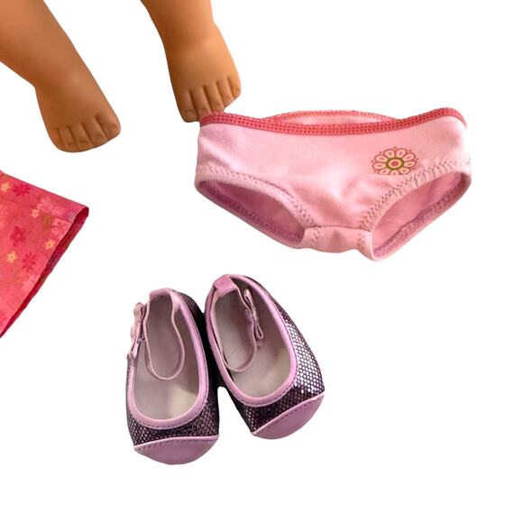 American Girl Of Year Chrissa Doll In Meet Outfit Dress Shoes Panties Book Box - Picture 8 of 12